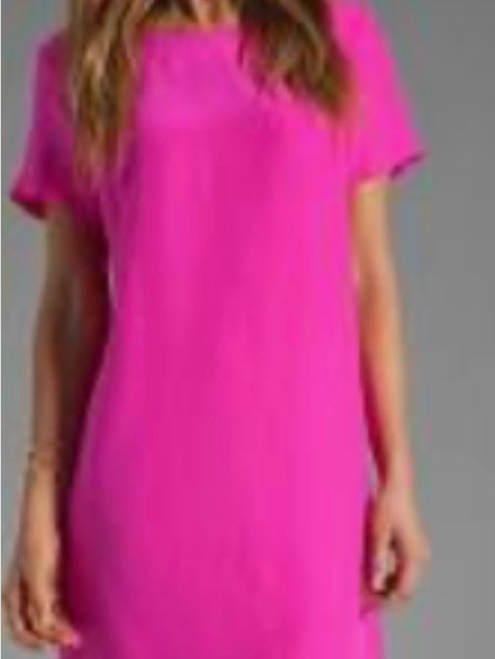 Amanda Uprichard Hot Pink Short Sleeve Shift Tunic